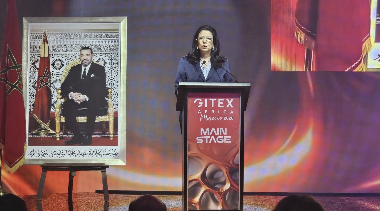 Amal El Fallah Seghrouchni lors d’une prise de parole sur la scène principale du GITEX Africa Morocco 2026, rendez-vous majeur consacré à l’innovation, au numérique et à l’intelligence artificielle en Afrique.